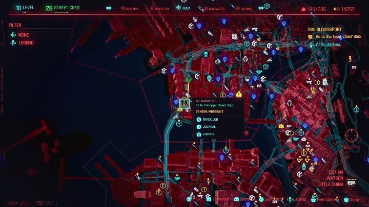 Lokalizacja: południowa część Watson, Little China - Cyberpunk 2077: Ratunek, Watson - kontrakty, solucja, mapa - Cyberpunk 2077 - poradnik do gry