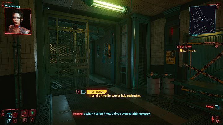 Wykorzystaj kontakt, który otrzymałeś od Rogue i zadzwoń do Panam, by poinformować ją o tym, że możesz jej pomóc - Cyberpunk 2077: Na rozdrożach/Ghost Town - solucja, opis przejścia - Cyberpunk 2077 - poradnik do gry