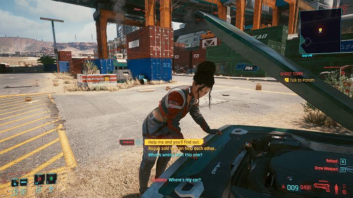 Porozmawiaj z Panam o tym, czego udało Ci się dowiedzieć od Rogue oraz o tym, dlaczego sam potrzebujesz jej pomocy - Cyberpunk 2077: Na rozdrożach/Ghost Town - solucja, opis przejścia - Cyberpunk 2077 - poradnik do gry