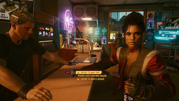 Gdy towar zostanie dostarczony i zaakceptowany, spotkaj się z Panam w pobliskim barze - Cyberpunk 2077: Na rozdrożach/Ghost Town - solucja, opis przejścia - Cyberpunk 2077 - poradnik do gry