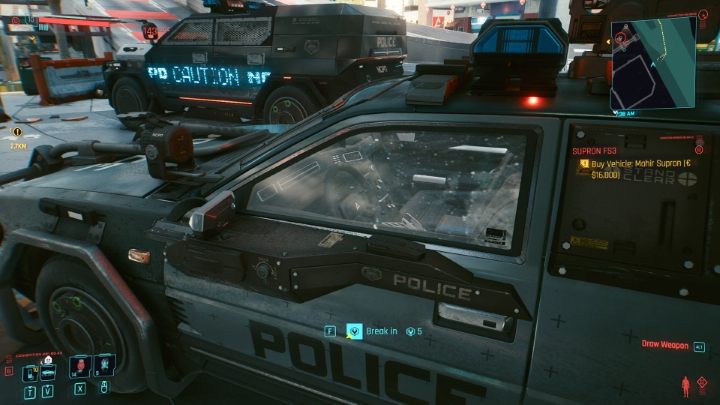 Kradzież auta jest zależna od dwóch atrybutów - Zdolności techniczne oraz Budowa ciała - Cyberpunk 2077: Pojazdy i garaż - Cyberpunk 2077 - poradnik do gry