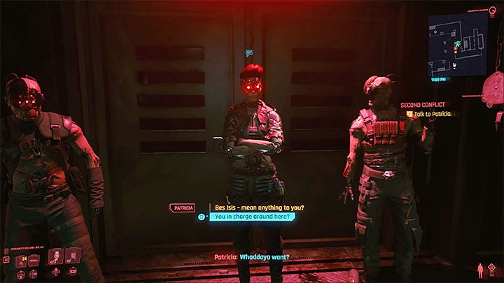 Przebieg całej sceny dotyczącej odnalezienia Nancy w Totentanz różni się w zależności od wyborów podjętych w głównej misji Bilet wstępu z aktu 1 kampanii, czyli tej dotyczącej odwiedzenia fabryki All Foods i pozyskania bota Flathead przetrzymywanego przez gang Maelstrom - Cyberpunk 2077: Second Conflict (Kerry) - solucja, opis przejścia - Cyberpunk 2077 - poradnik do gry