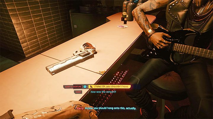 Po zakończonym koncercie pogadaj z Kerrym, a następnie weź drugą pigułkę, dzięki której V odzyska kontrolę nad swoim ciałem - Cyberpunk 2077: A Like Supreme (Kerry) - solucja, opis przejścia - Cyberpunk 2077 - poradnik do gry