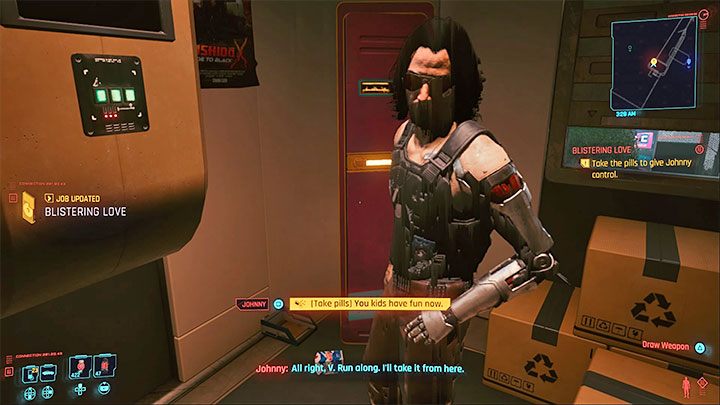 Quest W starym kinie wymusza otwarcie drzwi prowadzących do opuszczonej lokacji (kod do drzwi to 0000), a następnie dotarcie do sali projektora - Cyberpunk 2077: Rogue Amendiares - romans/seks - Cyberpunk 2077 - poradnik do gry