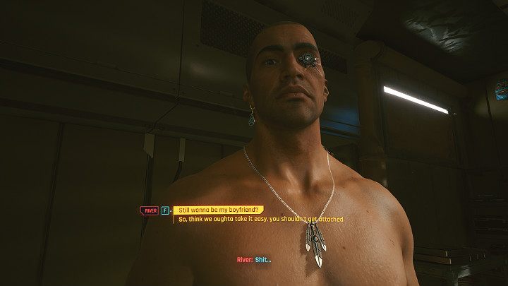 Rano ponownie spotkasz się z Riverem Wardem - Cyberpunk 2077: River Ward - romans/seks - Cyberpunk 2077 - poradnik do gry