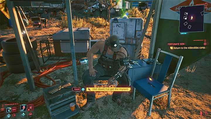 Niezależnie jak się zachowałeś w sprawie pracownika szpitala powróć do Boba w obozie nomadów żeby przekazać mu pozyskany medyczny wszczep (i opcjonalnie żeby ostrzec go o wirusie) - Cyberpunk 2077: Po pierwsze Nie szkodzić - solucja, opis przejścia - Cyberpunk 2077 - poradnik do gry