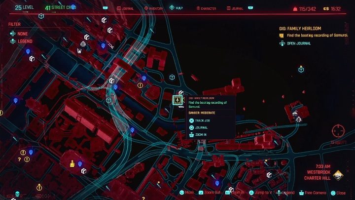 Lokalizacja: południowa część Westbrook, Charter Hill - Cyberpunk 2077: Odzyskanie własności, Westbrook - kontrakty, solucja, mapa - Cyberpunk 2077 - poradnik do gry