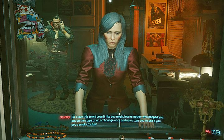 Jeszcze inna okazja poojawia się po ustawieniu się przed lustrem - Cyberpunk 2077: Widok TPP, oglądanie V - Cyberpunk 2077 - poradnik do gry