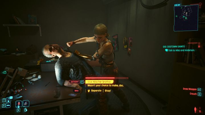 Biuro Andersona jest w jednym z pomieszczeń w piwnicy i zapiszcie grę przed wejściem do środka, bo przed Wami wybór - Cyberpunk Phantom Liberty: Kontrakt: Święci z Dogtown - solucja, opis przejścia - Cyberpunk 2077 - poradnik do gry