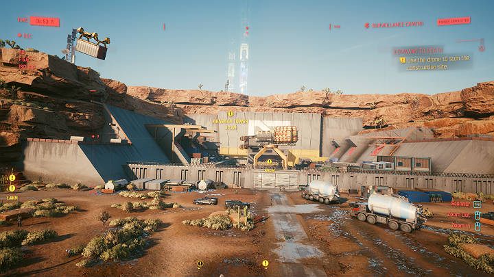 Obserwuj teren budowy i wysłuchaj podsumowania planu - Cyberpunk 2077: Linia oporu/Forward to Death - solucja, opis przejścia - Cyberpunk 2077 - poradnik do gry