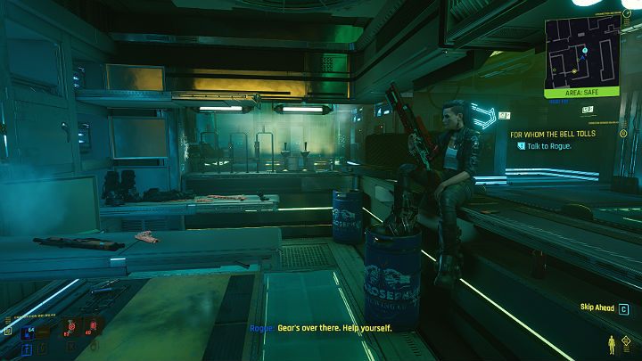 Po jakimś czasie ockniesz się na zapleczu klubu Afterlife - Cyberpunk 2077: Zagraj to jeszcze raz, Rogue - solucja, opis przejścia - Cyberpunk 2077 - poradnik do gry