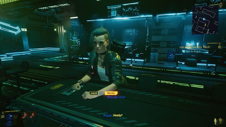 Po powrocie do rzeczywistości idź do baru, by porozmawiać z Rogue - Cyberpunk 2077: Zagraj to jeszcze raz, Rogue - solucja, opis przejścia - Cyberpunk 2077 - poradnik do gry