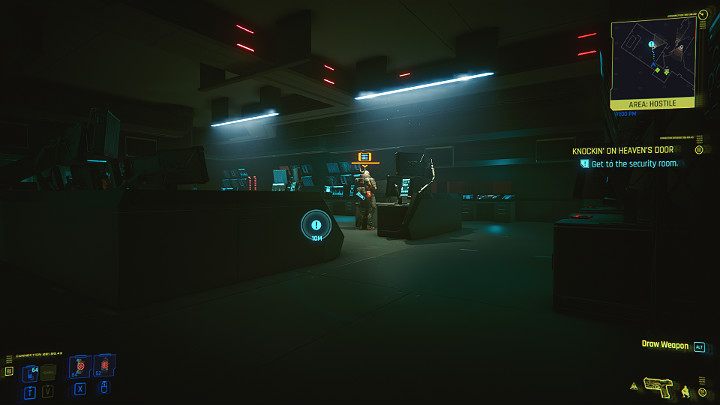 W pomieszczeniu ochrony znajdziesz tylko jednego strażnika - Cyberpunk 2077: Ostatnie tango w Night City - solucja, opis przejścia - Cyberpunk 2077 - poradnik do gry