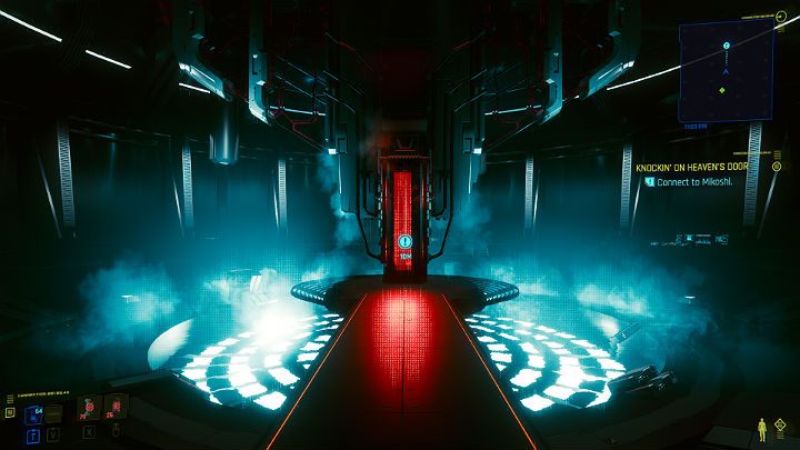 Po walce zabierz broń Rogue (opcjonalnie), a następnie podejdź do punktu dostępowego i podłącz się do Mikoshi - Cyberpunk 2077: Ostatnie tango w Night City - solucja, opis przejścia - Cyberpunk 2077 - poradnik do gry