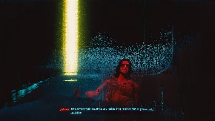 Po chwili pojawisz się w Cyberprzestrzeni i będziesz mieć okazję spotkać się z Johnnym i Alt - Cyberpunk 2077: Zakończenie nomadzkie - współpraca z Panam i Aldecaldos - Cyberpunk 2077 - poradnik do gry