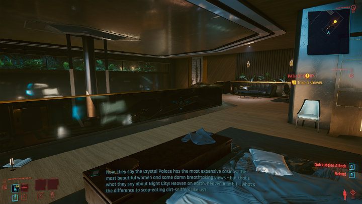 Po krótkiej chwili V we własnym ciele budzi się w jednym z apartamentowców w Night City - Cyberpunk 2077: Zakończenie Johnnyego - współpraca z Rogue - Cyberpunk 2077 - poradnik do gry