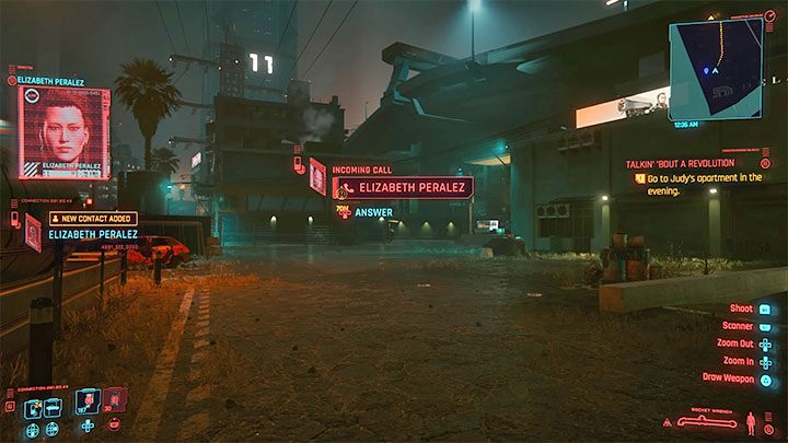 Jak zacząć quest: Na potrzeby rozpoczęcia tego questu do V musi zadzwonić Elizabeth Peralez - Cyberpunk 2077: Stróże bezprawia/I Fought the Law (River) - solucja - Cyberpunk 2077 - poradnik do gry