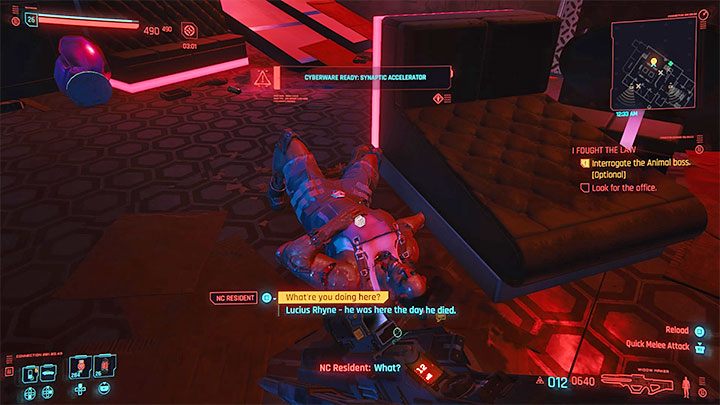 Spodziewaj się spotkania kolejnych Animalsów tuż po wyjściu z windy - Cyberpunk 2077: Stróże bezprawia/I Fought the Law (River) - solucja - Cyberpunk 2077 - poradnik do gry