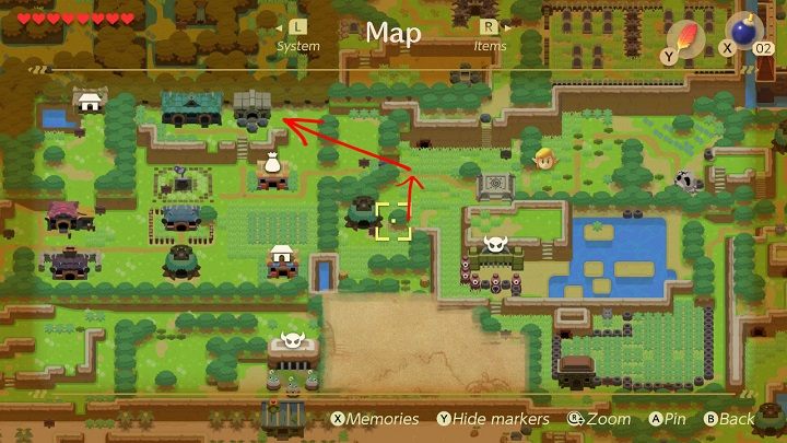Idź do wioski Mabe i wejdź na wzgórze za sklepem - Anglers Tunnel | Solucja The Legend of Zelda Links Awakening - The Legend of Zelda Links Awakening - poradnik do gry