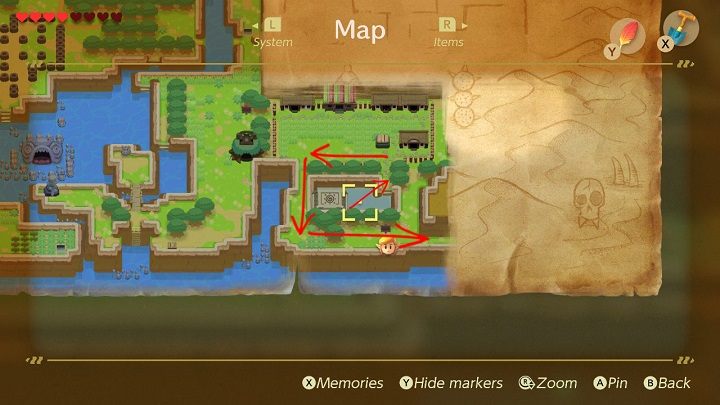 Wróć przez wioskę Mabe do Fast Travel Point i teleportuj się wraz z Marin w pobliże Animal Village - Anglers Tunnel | Solucja The Legend of Zelda Links Awakening - The Legend of Zelda Links Awakening - poradnik do gry