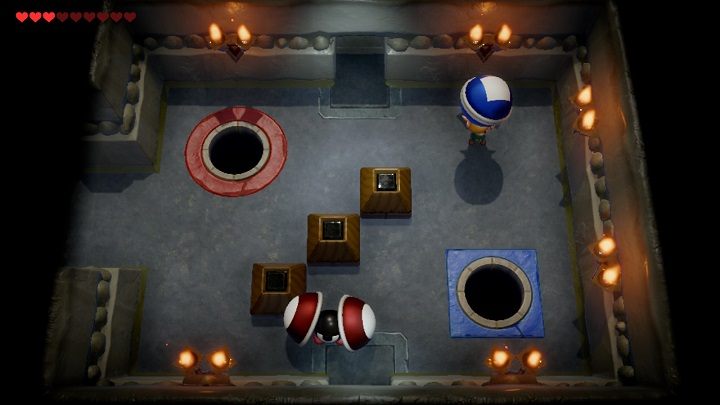 Przejdź szybko przez kolorową podłogę i idź w prawo do następnego pokoju - Anglers Tunnel | Solucja The Legend of Zelda Links Awakening - The Legend of Zelda Links Awakening - poradnik do gry