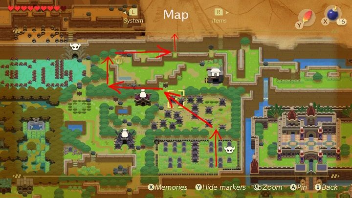 Idź w górę i opuść Cmentarz - Anglers Tunnel | Solucja The Legend of Zelda Links Awakening - The Legend of Zelda Links Awakening - poradnik do gry