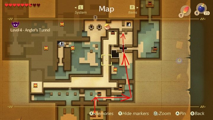 Wróć na górę i przejdź przez drzwi znajdujące się po prawej stronie - Anglers Tunnel | Solucja The Legend of Zelda Links Awakening - The Legend of Zelda Links Awakening - poradnik do gry