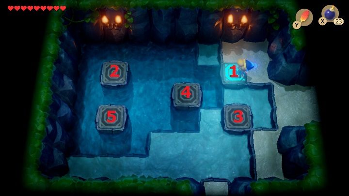 Przejdź korytarzem i przesuń blok, aby przejść do pokoju po lewej stronie - Anglers Tunnel | Solucja The Legend of Zelda Links Awakening - The Legend of Zelda Links Awakening - poradnik do gry