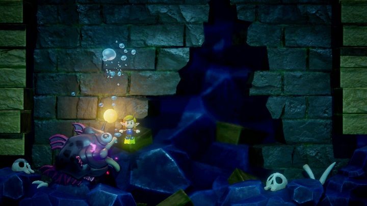 Idź w górę, włóż Mały Klucz do bloku z dziurką od klucza i zejdź po schodach - Anglers Tunnel | Solucja The Legend of Zelda Links Awakening - The Legend of Zelda Links Awakening - poradnik do gry