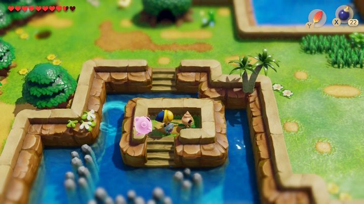 Opuść Goats House i wróć tą samą drogą prowadzącą przez wodę - Catfishs Maw | Solucja The Legend of Zelda Links Awakening - The Legend of Zelda Links Awakening - poradnik do gry