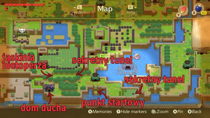 Wróć do Budki Telefonicznej i idź w prawo - Catfishs Maw | Solucja The Legend of Zelda Links Awakening - The Legend of Zelda Links Awakening - poradnik do gry