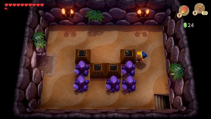 Idź w lewo, uważaj na Iskrę i wejdź do następnego pomieszczenia - Catfishs Maw | Solucja The Legend of Zelda Links Awakening - The Legend of Zelda Links Awakening - poradnik do gry