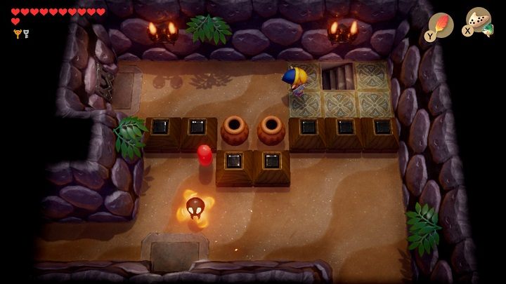 Zostaniesz teleportowany do pokoju, gdzie zabiłeś dwa robaki - Catfishs Maw | Solucja The Legend of Zelda Links Awakening - The Legend of Zelda Links Awakening - poradnik do gry