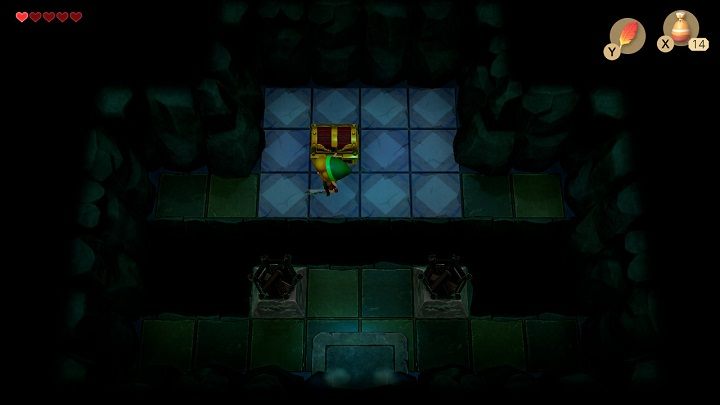 Wróć na górę i skręć w prawo, aby znaleźć wejście do Bottle Grotto - Bottle Grotto | Solucja The Legend of Zelda Links Awakening - The Legend of Zelda Links Awakening - poradnik do gry