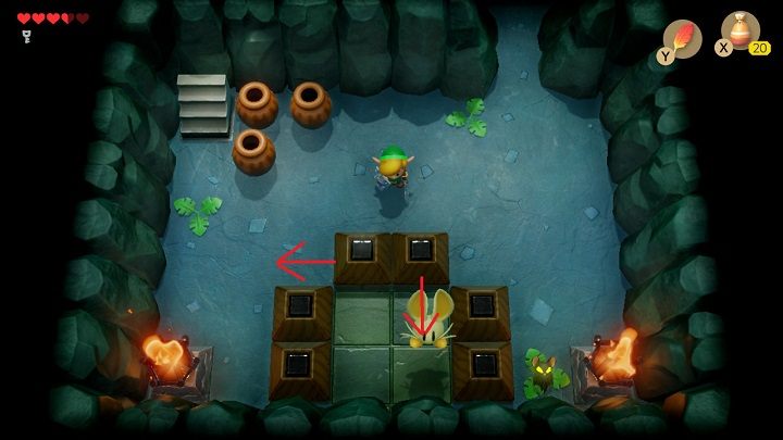 Skręć w dół - Bottle Grotto | Solucja The Legend of Zelda Links Awakening - The Legend of Zelda Links Awakening - poradnik do gry
