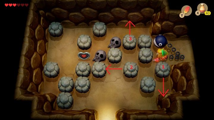 Wróć na powierzchnię i idź w dół - Key Cavern | Solucja The Legend of Zelda Links Awakening - The Legend of Zelda Links Awakening - poradnik do gry