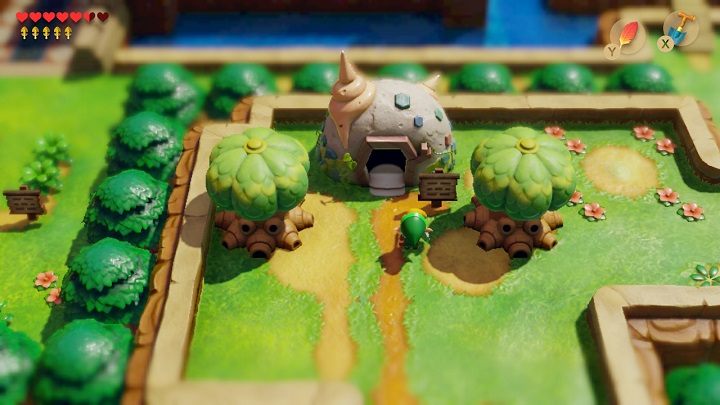 Wyjdź z Zamku Kanalet, przejdź przez bramę i podążaj ścieżką w dół - Key Cavern | Solucja The Legend of Zelda Links Awakening - The Legend of Zelda Links Awakening - poradnik do gry