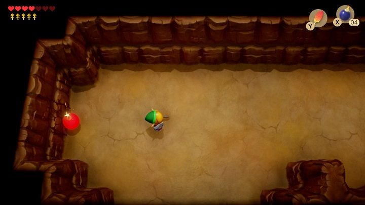 Idź kawałek w dół a po lewej stronie znajdziesz się wejście do jaskini - Key Cavern | Solucja The Legend of Zelda Links Awakening - The Legend of Zelda Links Awakening - poradnik do gry