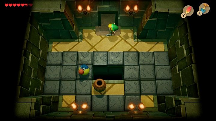 Wróć schodami na niższy poziom jaskini i skorzystaj z drzwi wychodzących na południe - Key Cavern | Solucja The Legend of Zelda Links Awakening - The Legend of Zelda Links Awakening - poradnik do gry