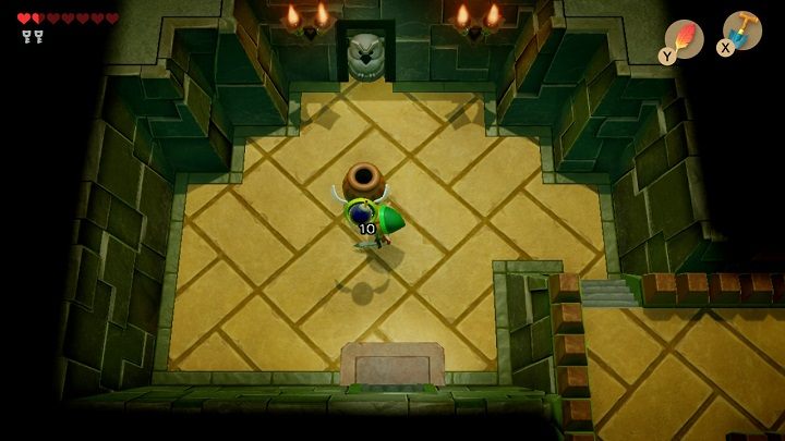 Przejdź przez drzwi obrotowe do górnego pomieszczenia, następnie pokonaj wszystkie potwory i użyj kolejnych obrotowych drzwi - Key Cavern | Solucja The Legend of Zelda Links Awakening - The Legend of Zelda Links Awakening - poradnik do gry