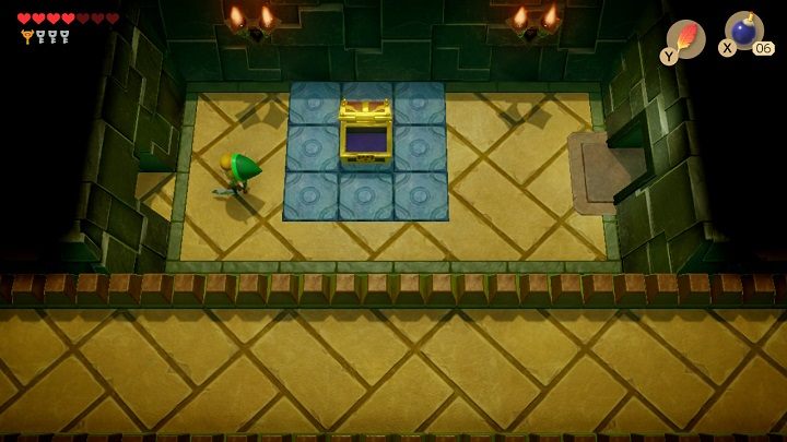 Zeskocz w dół na lewo i przejdź przez drzwi obok posągu sowy - Key Cavern | Solucja The Legend of Zelda Links Awakening - The Legend of Zelda Links Awakening - poradnik do gry