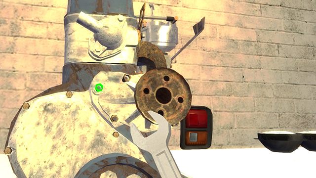 Na pompie montujemy WATER PUMP PULLEY i przykręcamy czterema śrubami o rozmiarze 7mm - My Summer Car: Budowa silnika i skrzyni biegów dla samochodu Satsuma - My Summer Car - poradnik do gry