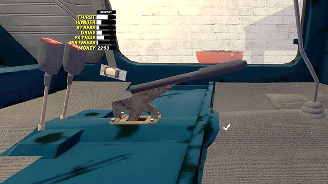 Zbiornik paliwa FUEL TANK idzie pod bagażnik - My Summer Car: Montaż silnika w samochodzie Satsuma - My Summer Car - poradnik do gry