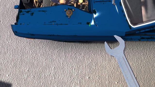 Maska silnika HOOD trzyma się dzięki czterem śrubom 6mm - Nadwozie i wnętrze w samochodzie Satsuma w My Summer Car - My Summer Car - poradnik do gry