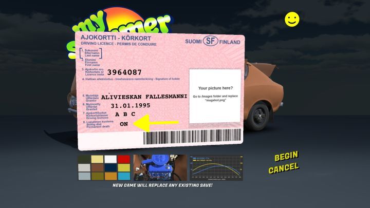 Uwaga - Gra może blokować niektóre osiągnięcia mając wyłączoną mechanikę permadeath - My Summer Car: Porady na start - My Summer Car - poradnik do gry