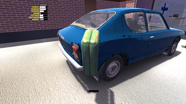 Reszta płynów wchodzi pod maskę - Pierwsze uruchomienie silnika - My Summer Car - poradnik do gry