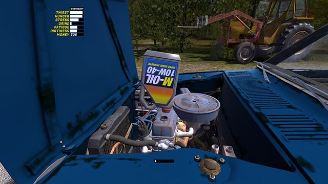 Oraz płyn hamulcowy do obu zbiorniczków - Pierwsze uruchomienie silnika - My Summer Car - poradnik do gry