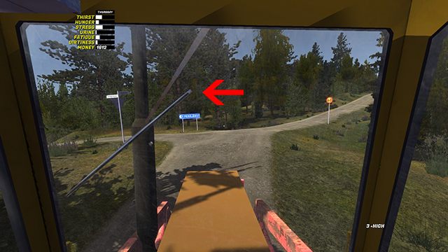 Jedź kawałek i przejedź przez niewielki mostek - Gdzie znaleźć koła w My Summer Car? - My Summer Car - poradnik do gry