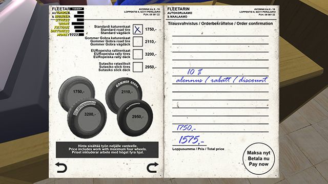 Realizacja zamówienia trwa zwykle niecały dzień - Gdzie znaleźć koła w My Summer Car? - My Summer Car - poradnik do gry