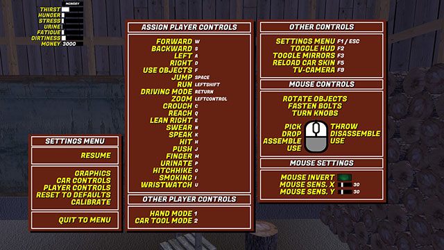 Przycisk - Sterowanie w My Summer Car - My Summer Car - poradnik do gry